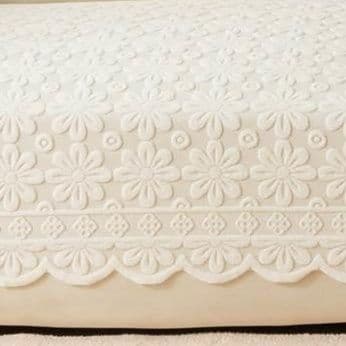 ソファーカバー 花柄刺繍レース装飾ソファーカバー二人掛け用
